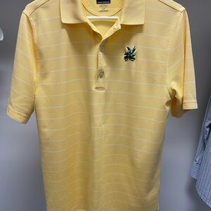Greg Norman Collection Yellow Golf Shirt Classic Design